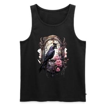 Gothik Okkult Satan Gotik Schwarze Szene Wicca - Männer Premium Bio Tank Top - Schwarz - Vorne - AI Model Male 178 light (178cm)