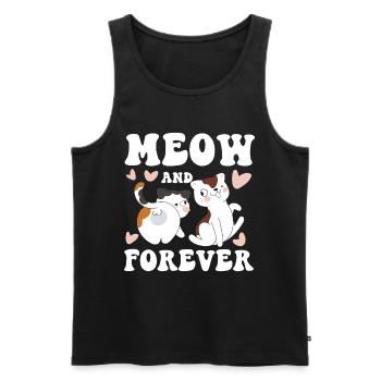 Meow And Forever - Männer Premium Bio Tank Top - Schwarz - Vorne - Michal (187cm)