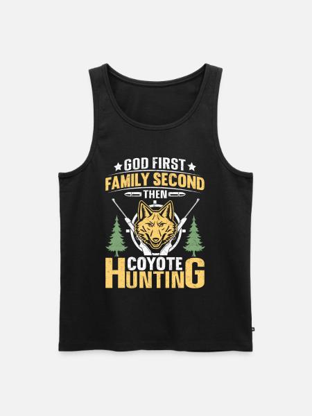 Coyote Hunter Yote - Men's Premium Organic Tank Top - black