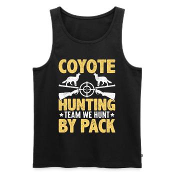 Coyote Hunter Yote - Men's Premium Organic Tank Top - black - Front - Michal (187cm)