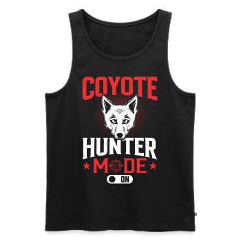 Coyote Hunt Yote - Men's Premium Organic Tank Top - black - Front - Michal (187cm)
