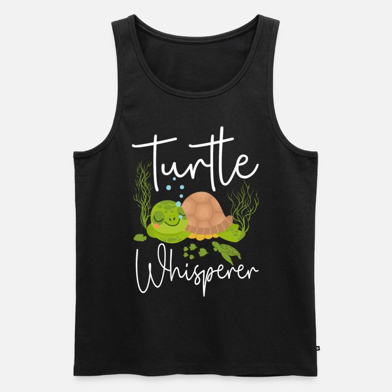Sea Turtle Tortoise Turtle - Männer Premium Bio Tank Top - Schwarz