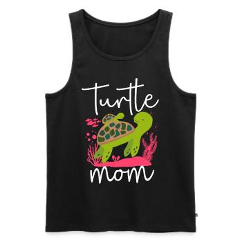 Sea Turtle Tortoise Mom Turtle Mom - Men's Premium Organic Tank Top - black - Front - Michal (187cm)