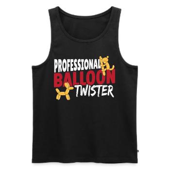 Professionnel Balloon Twister Balloon Twister - Débardeur bio Premium Homme - noir - Devant - AI Model Male 178 light (178cm)