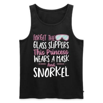 Forget Glass Slippers This Princess Wears Snorkel - Men's Premium Organic Tank Top - black - Front - AI Model Male 178 light (178cm)