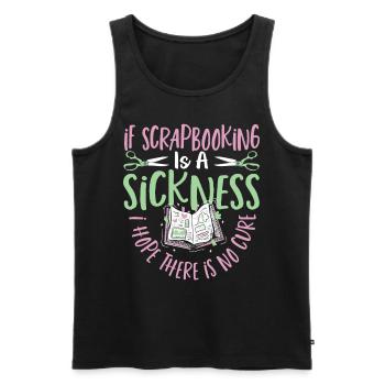 Wenn Scrapbooking eine Krankheit ist, gibt es - Männer Premium Bio Tank Top - Schwarz - Vorne - Michal (187cm)