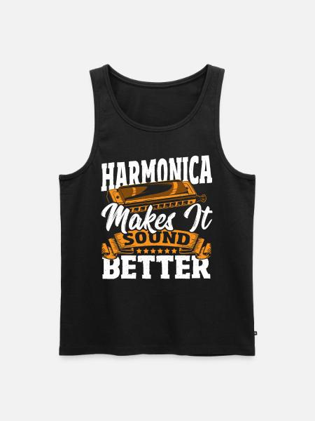 L’harmonica le rend meilleur son - Débardeur bio Premium Homme - noir