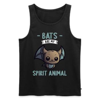 Les chauves-souris sont mon animal spirituel chauve-souris - Débardeur bio Premium Homme - noir - Devant - AI Model Male 178 light (178cm)
