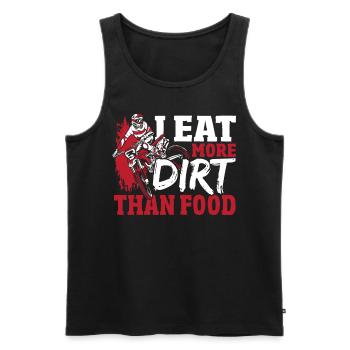 Je mange plus de saleté que de nourriture Motocross Dirt Bike - Débardeur bio Premium Homme - noir - Devant - Michal (187cm)