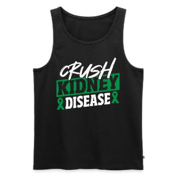 Nierenkrankheit vernichten Grüne Schleife - Männer Premium Bio Tank Top - Schwarz - Vorne - AI Model Male 178 light (178cm)