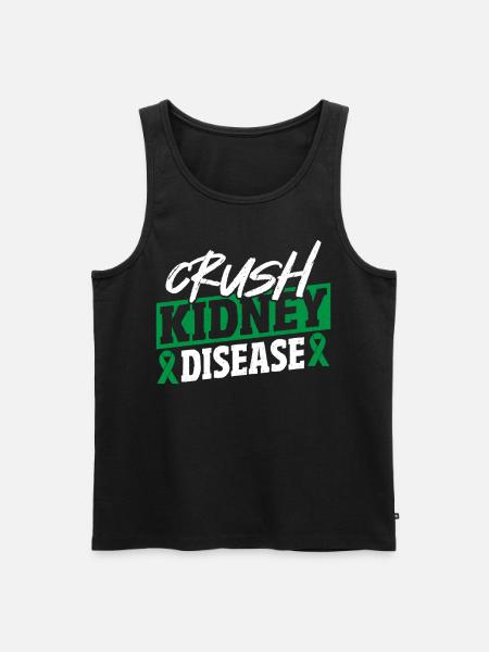 Crush Kidney Disease Green Ribbon - Men's Premium Organic Tank Top - black