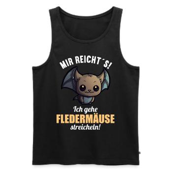 Mir reichts ich gehe Fledermäuse streicheln - Männer Premium Bio Tank Top - Schwarz - Vorne - Michal (187cm)