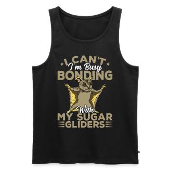 Binding with Sugar Gliders Sugar Glider Owner - Men's Premium Organic Tank Top - black - Front - AI Model Male 178 light (178cm)