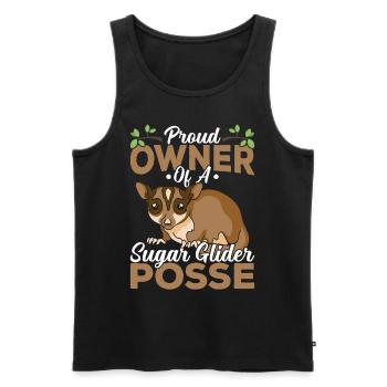 Stolzer Besitzer Von Sugar Glider, Besitzer Von - Männer Premium Bio Tank Top - Schwarz - Vorne - Michal (187cm)