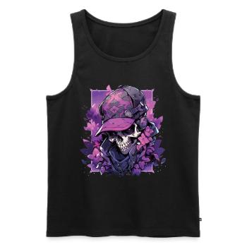 Skull Skull Skulls Skull Skeleton - Men's Premium Organic Tank Top - black - Front - Michal (187cm)