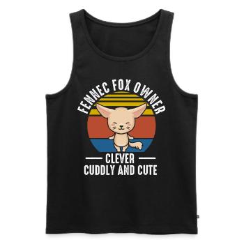 Fennek-fuchs-besitzer, Clevere, Kuschelige, - Männer Premium Bio Tank Top - Schwarz - Vorne - AI Model Male 178 light (178cm)