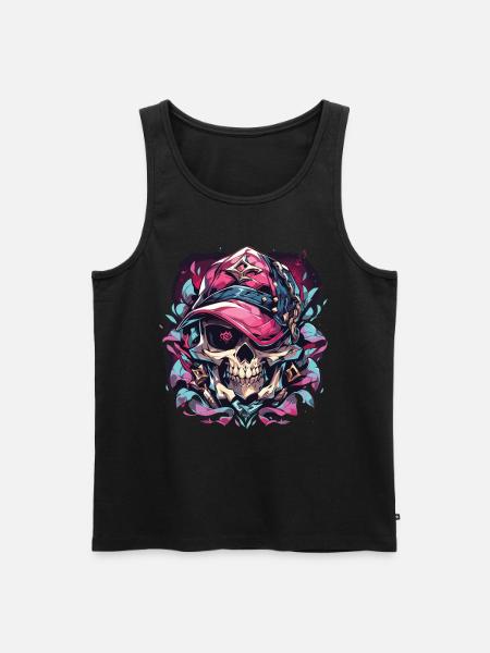 Skull Skull Skulls Skull Skeleton - Men's Premium Organic Tank Top - black
