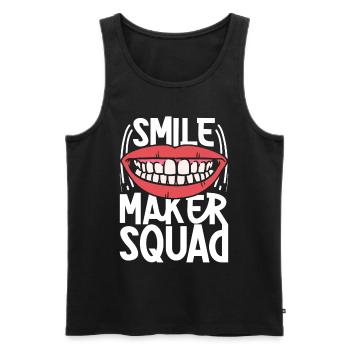 Dental Technician Dental Prosthodontist Smile Maker Squad - Men's Premium Organic Tank Top - black - Front - AI Model Male 178 light (178cm)
