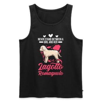 Lagotto Romagnolo Mädchen Wasserhund - Männer Premium Bio Tank Top - Schwarz - Vorne - Michal (187cm)