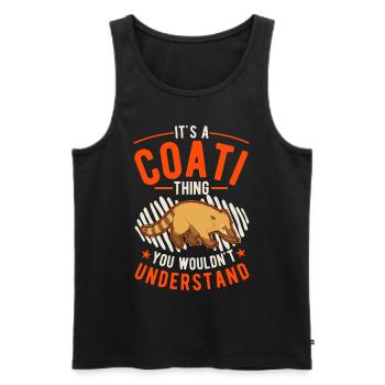 Coati Ding Proboscis Coati - Men's Premium Organic Tank Top - black - Front - Michal (187cm)