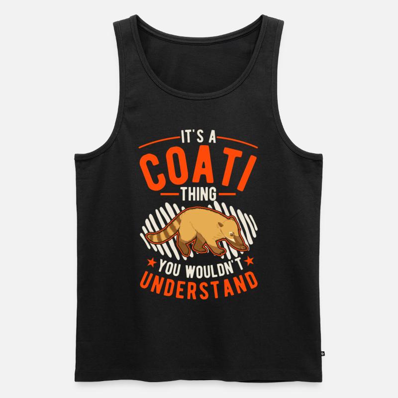 Nasenbär Ding Rüsselbär Coati - Männer Premium Bio Tank Top - Schwarz