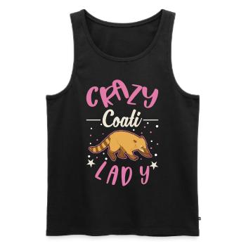 Femme coati folle - Débardeur bio Premium Homme - noir - Devant - Michal (187cm)