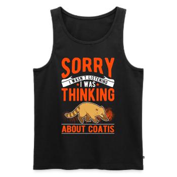 Coati Gift Proboscis Bear Coati - Men's Premium Organic Tank Top - black - Front - AI Model Male 178 light (178cm)