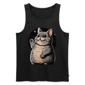 Mignon Chinchilla Kawaii Pet Rongent - Débardeur bio Premium Homme - noir - Devant - Michal (187cm)