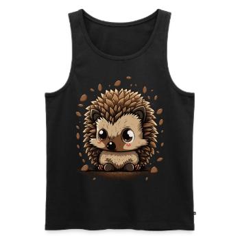 Mignon hérisson Kawaii Anime Forest Animal Hedgehogs - Débardeur bio Premium Homme - noir - Devant - Michal (187cm)