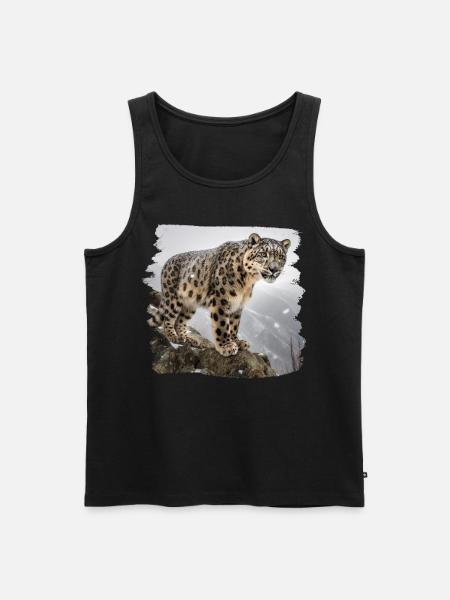 Snow Leopard Snow Leopard - Men's Premium Organic Tank Top - black
