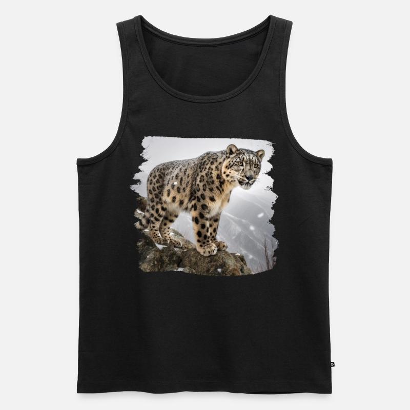 Snow Leopard Snow Leopard - Men's Premium Organic Tank Top - black
