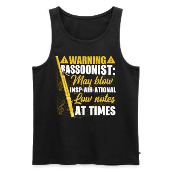 Fagott - Männer Premium Bio Tank Top - Schwarz - Vorne - Michal (187cm)