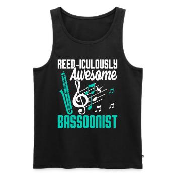 Bassoon - Men's Premium Organic Tank Top - black - Front - Michal (187cm)