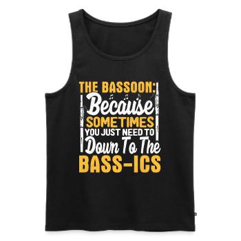 Basson - Débardeur bio Premium Homme - noir - Devant - Michal (187cm)