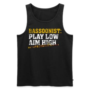 Fagott - Männer Premium Bio Tank Top - Schwarz - Vorne - Michal (187cm)