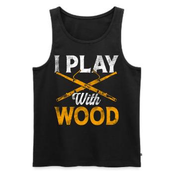 Fagott Fagottist - Männer Premium Bio Tank Top - Schwarz - Vorne - Michal (187cm)