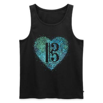 Viola clef clef Viola Music teacher - Men's Premium Organic Tank Top - black - Front - AI Model Male 178 light (178cm)