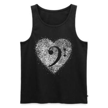 Bass clef bass singer cello singing lessons - Men's Premium Organic Tank Top - black - Front - AI Model Male 178 light (178cm)