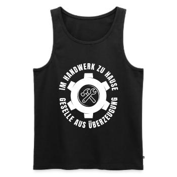 Gesellen Geselle Gesellenbrief Prüfung Handwerker - Männer Premium Bio Tank Top - Schwarz - Vorne - Michal (187cm)