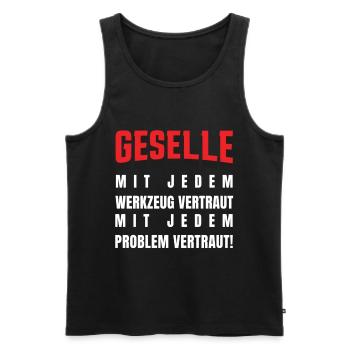 Gesellen Geselle Gesellenbrief Prüfung Handwerker - Männer Premium Bio Tank Top - Schwarz - Vorne - Michal (187cm)