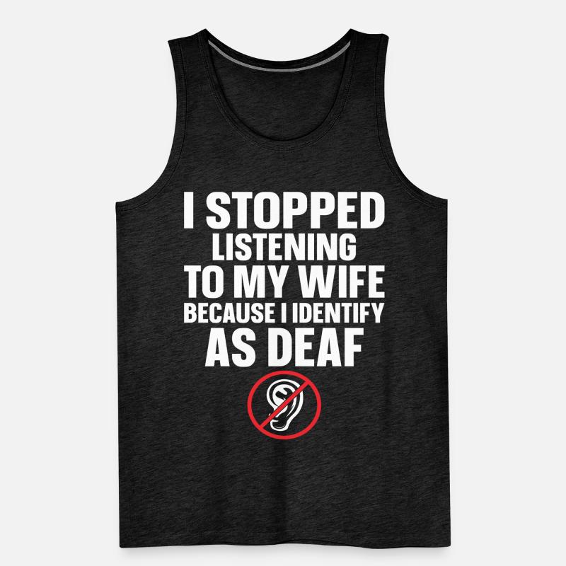 Deaf Pride ASL Gebärdensprache Männer Premium Bio Tank Top