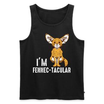 Fennec-tacular Fennec Fox Propriétaire Fennec Foxes - Débardeur bio Premium Homme - noir - Devant - AI Model Male 178 light (178cm)