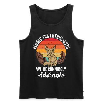 Fennek-füchse: Listig Liebenswerte - Männer Premium Bio Tank Top - Schwarz - Vorne - AI Model Male 178 light (178cm)