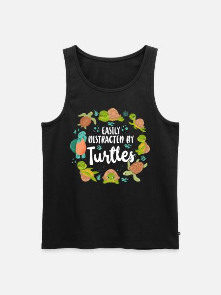 Sea Turtle Tortoise Easily - Men's Premium Organic Tank Top - black