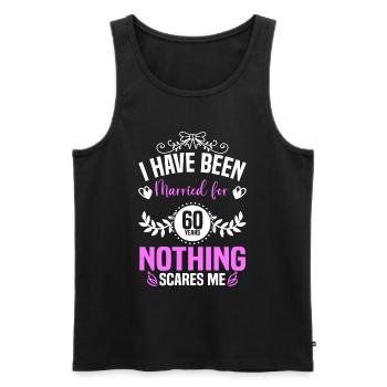 I Have Been Married For 60 Years Nothing Scares Me - Men's Premium Organic Tank Top - black - Front - Michal (187cm)