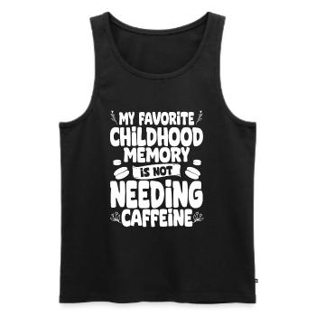 My Favorite Childhood memory is not paying bills - Männer Premium Bio Tank Top - Schwarz - Vorne - AI Model Male 178 light (178cm)