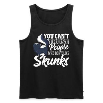 Du kannst Leuten, die keine Stinktiere mögen, - Männer Premium Bio Tank Top - Schwarz - Vorne - Michal (187cm)