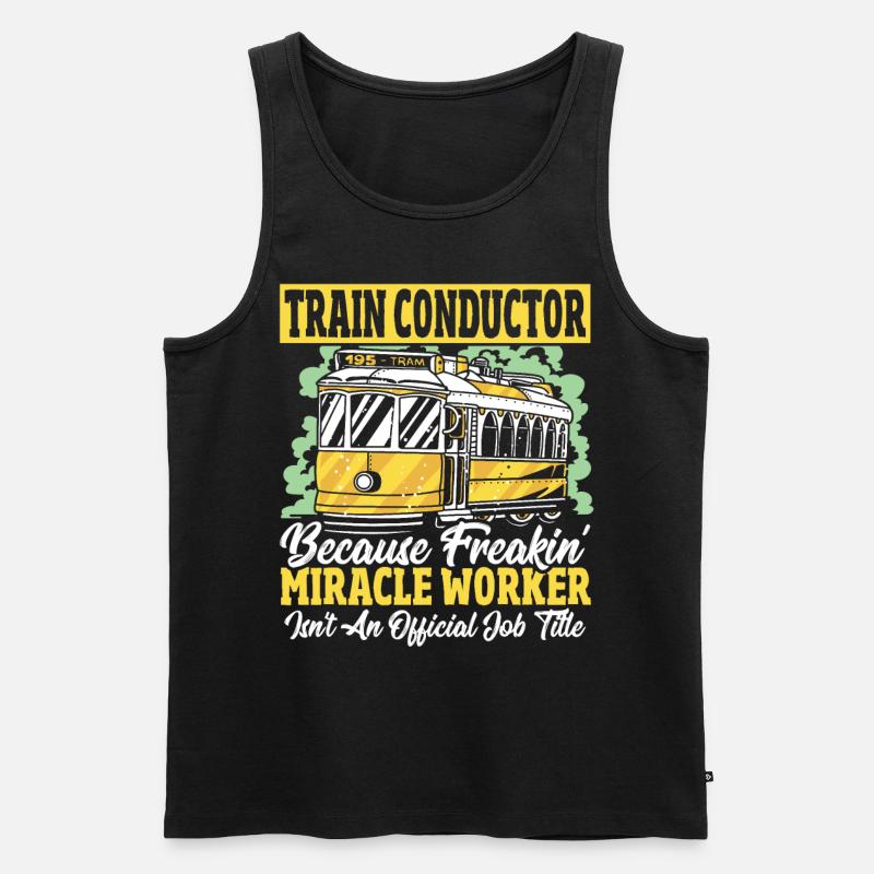 Zugbegleiter Offizielle Berufsbezeichnung - Männer Premium Bio Tank Top - Schwarz