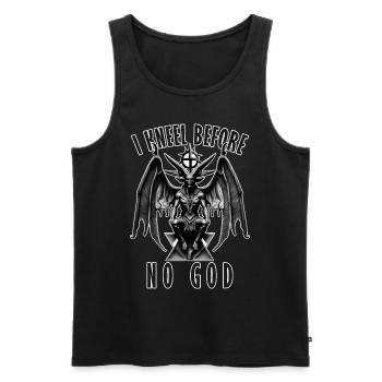 Baphomet Athéiste Satanisme Pentagramme Sorcière Occulte - Débardeur bio Premium Homme - noir - Devant - AI Model Male 178 light (178cm)
