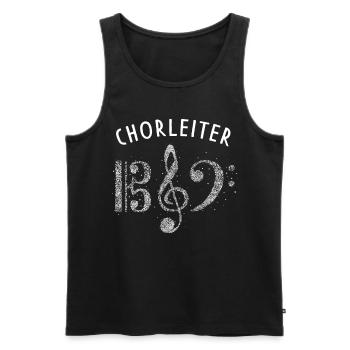 Chorleiter Chor Notenschlüssel Singen Musikverein - Männer Premium Bio Tank Top - Schwarz - Vorne - Michal (187cm)